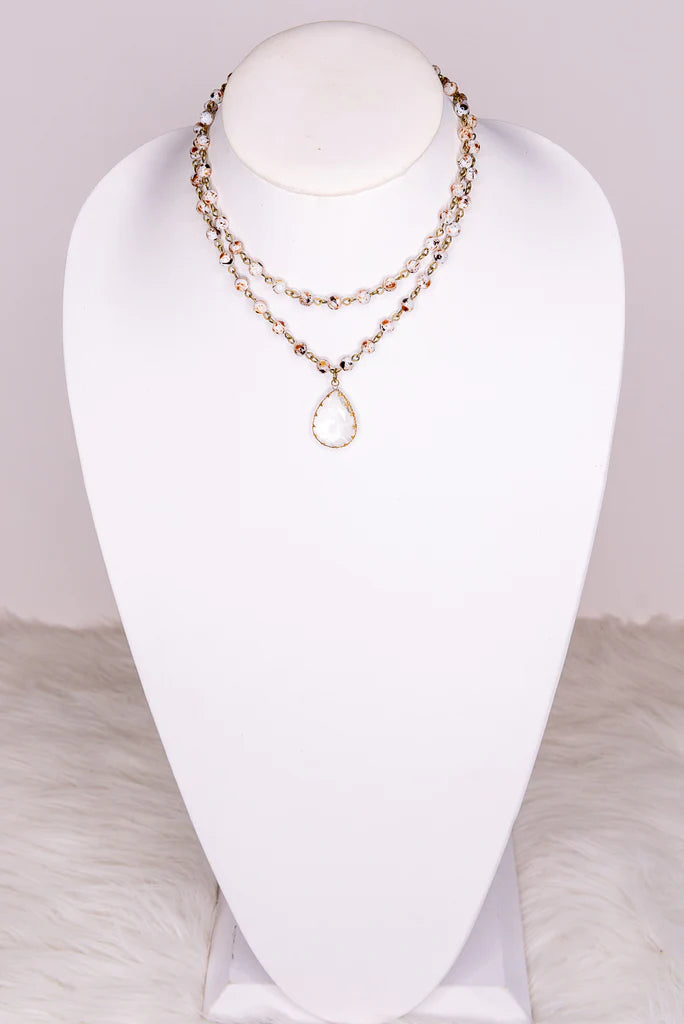 White Lourdes Necklace