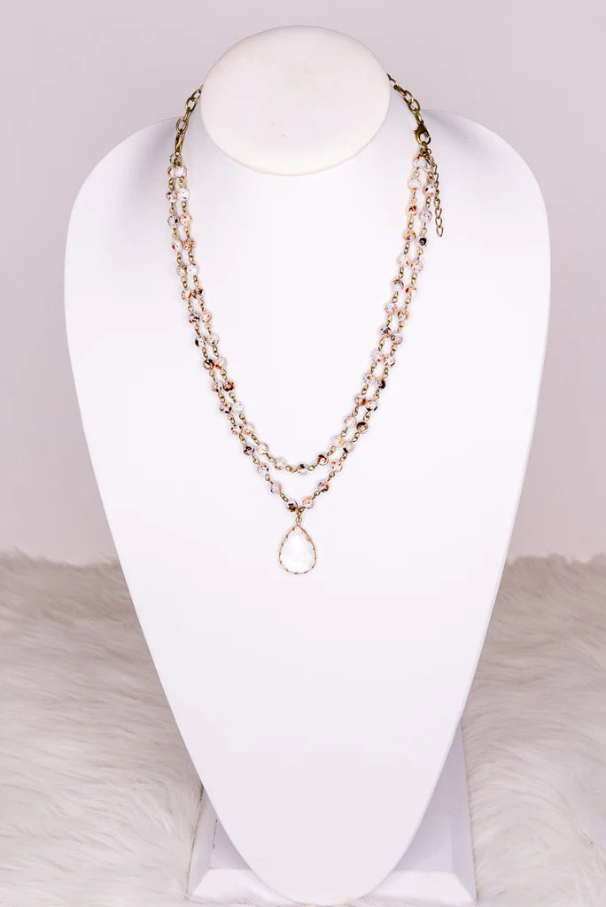 White Lourdes Necklace