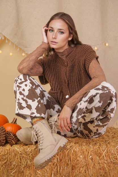 Becky's Chocolate Oversized Knit Sweater