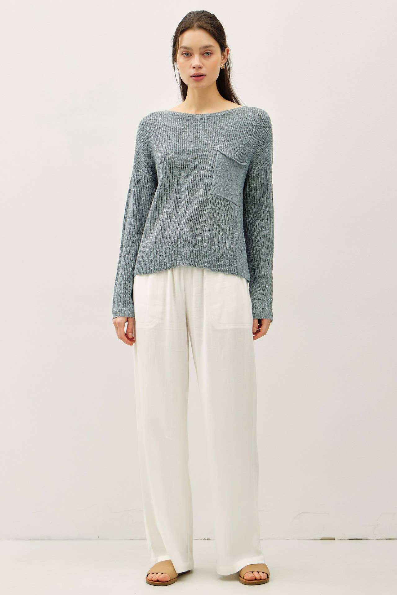 Avy's Teal Chunky Knit Sweater