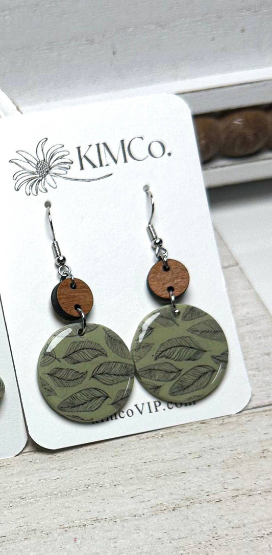 Boho Leaf Print Earrings