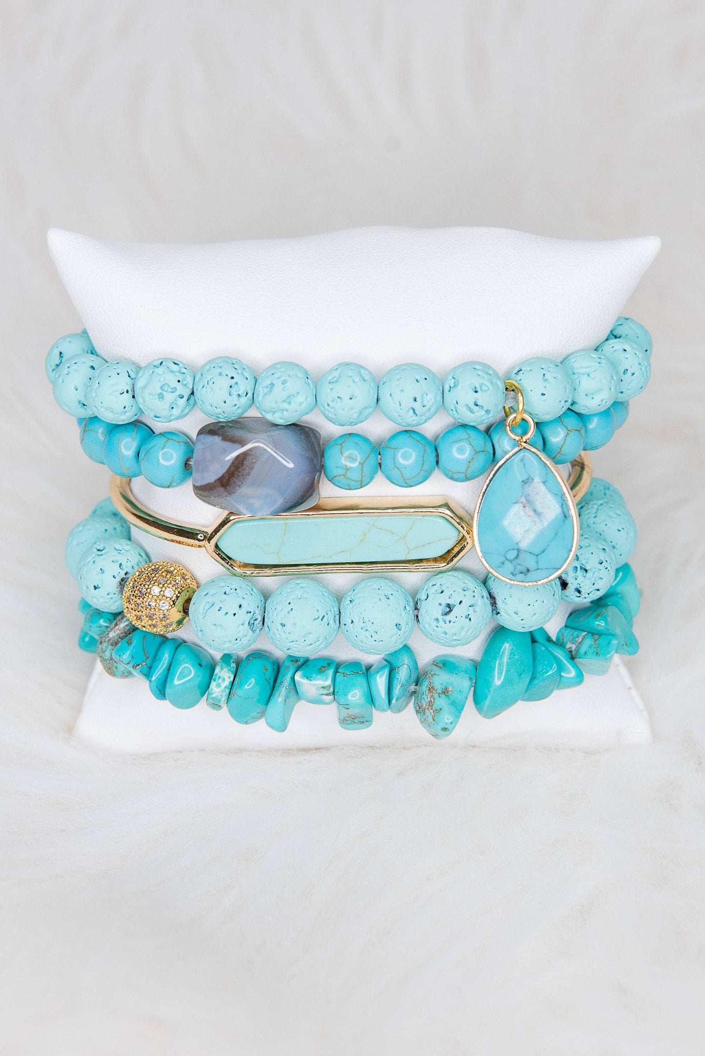 Ghana Bracelet Set in Turquoise
