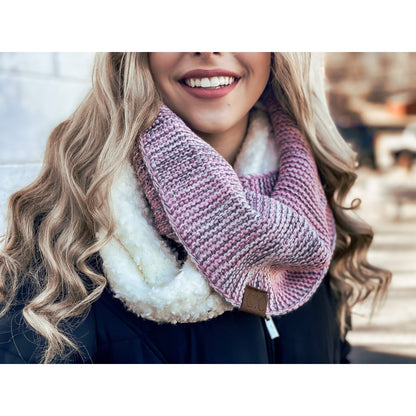 Noella's Heathered Sherpa Lined Knit Scarf