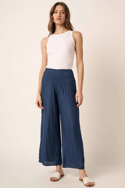 Judy's Smocked Satin Pants