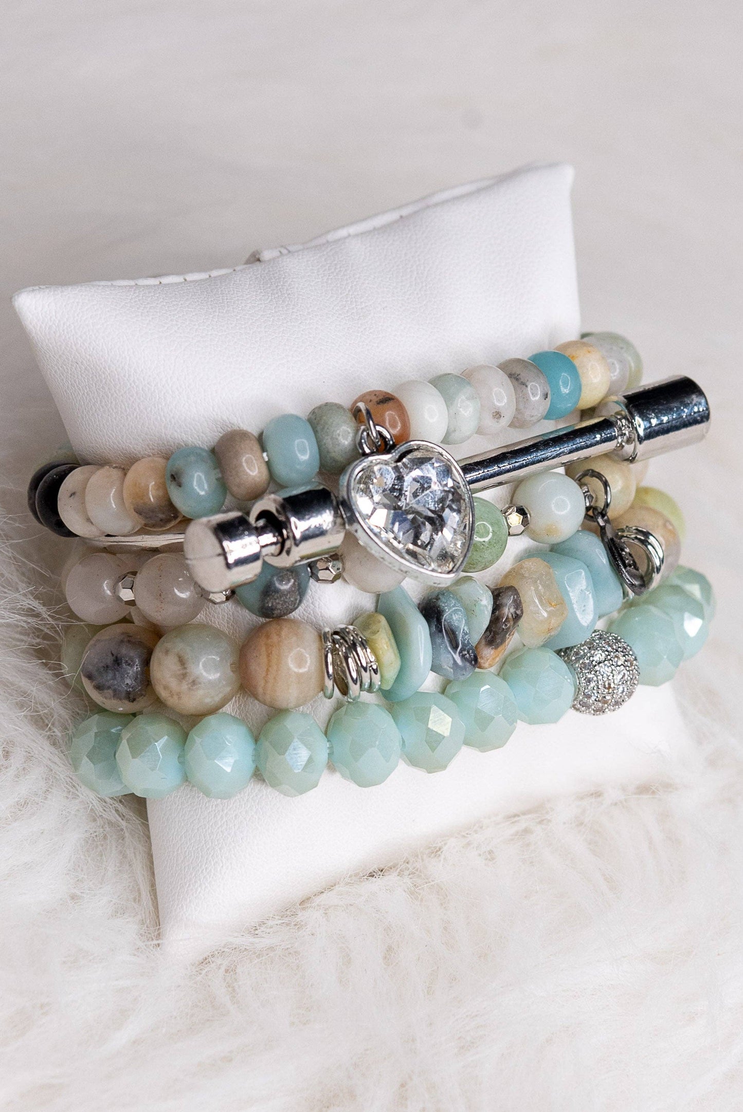 Cora Bracelet Set Amazonite