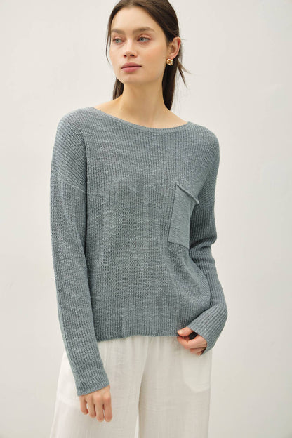 Avy's Teal Chunky Knit Sweater