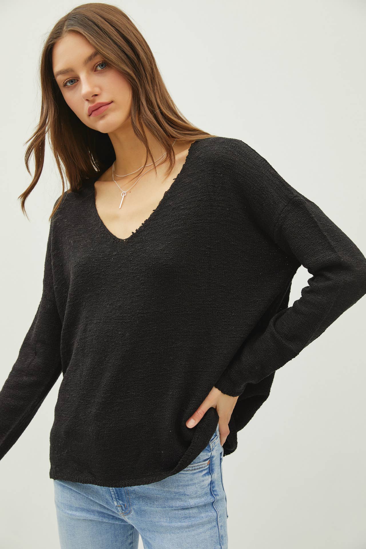 Dustina's Black Heathered Sweater