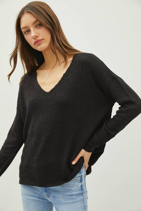 Dustina's Black Heathered Sweater
