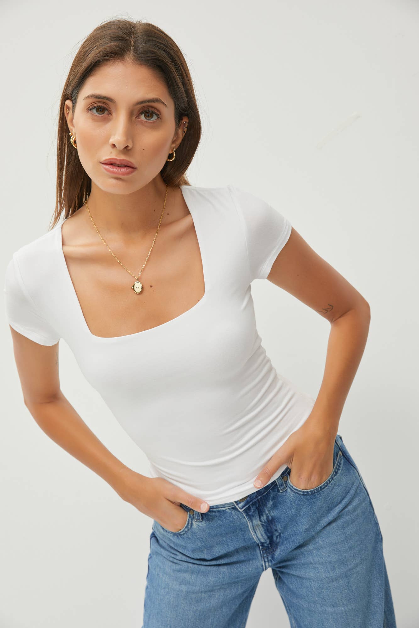 Neela Square Neck Top