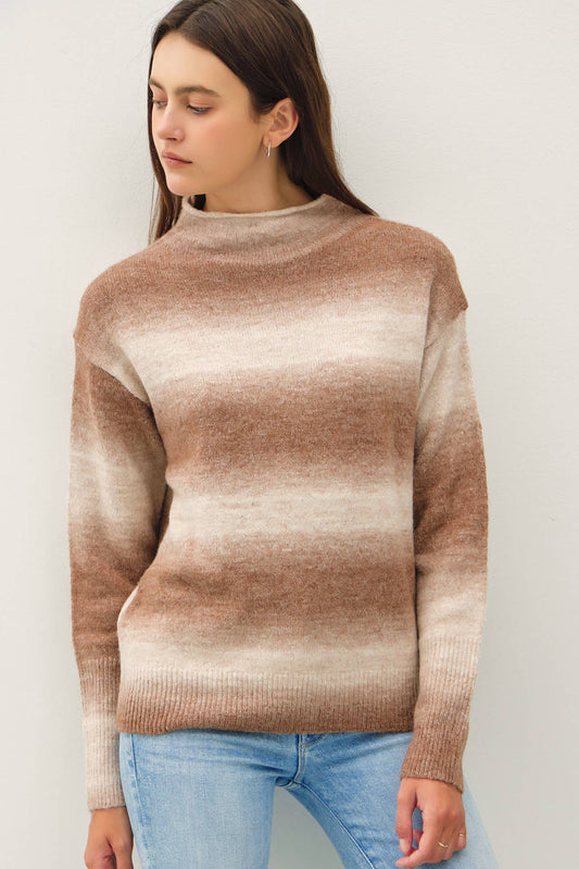 Katelyn's Mocha Gradient Wool Top