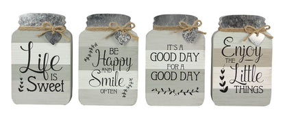 Wood Mason Jar Sign