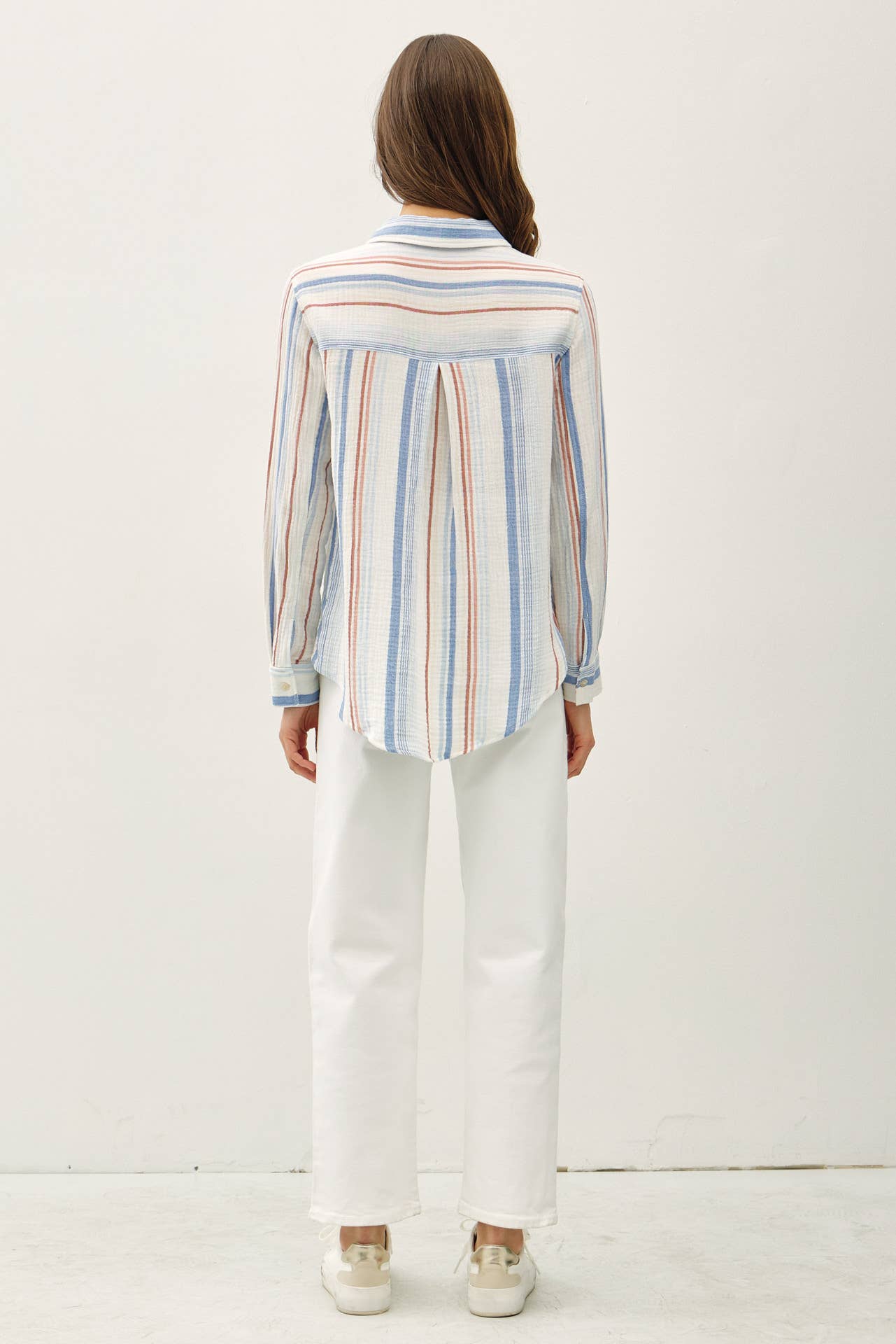 Waverly Striped Gauzy Top