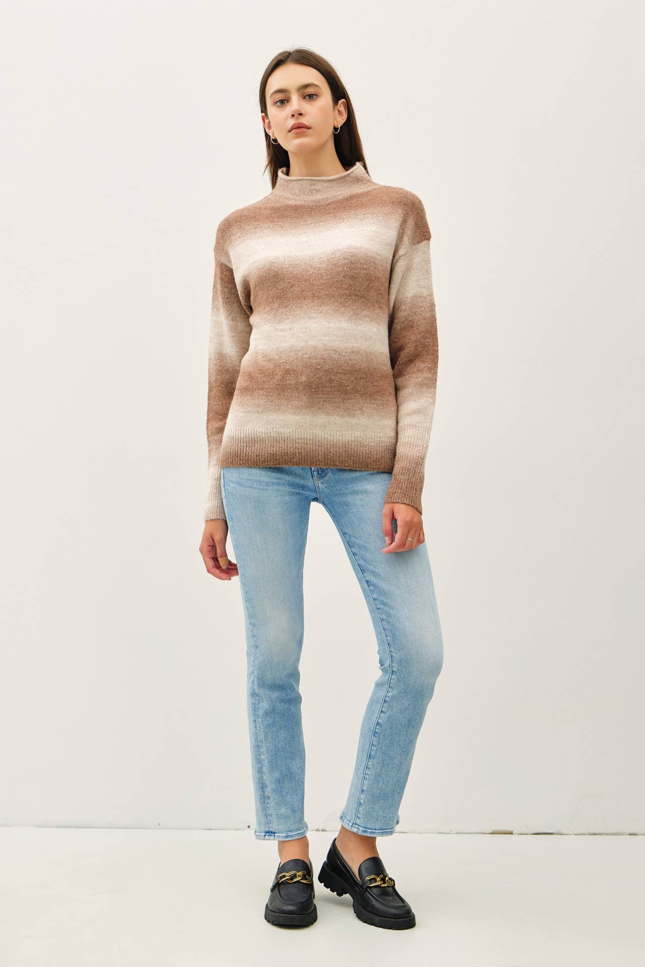 Katelyn's Mocha Gradient Wool Top