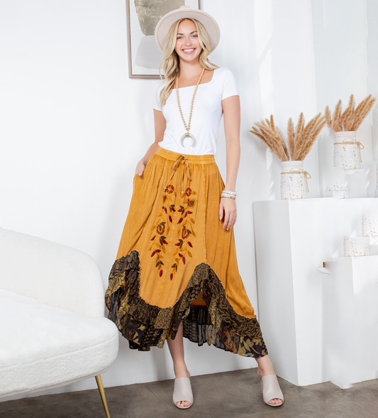 Rustic Bohemian: Asymmetrical Skirt