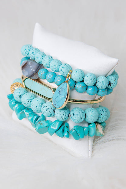 Ghana Bracelet Set in Turquoise