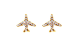 Come Fly Away Pave Airplane Earrings