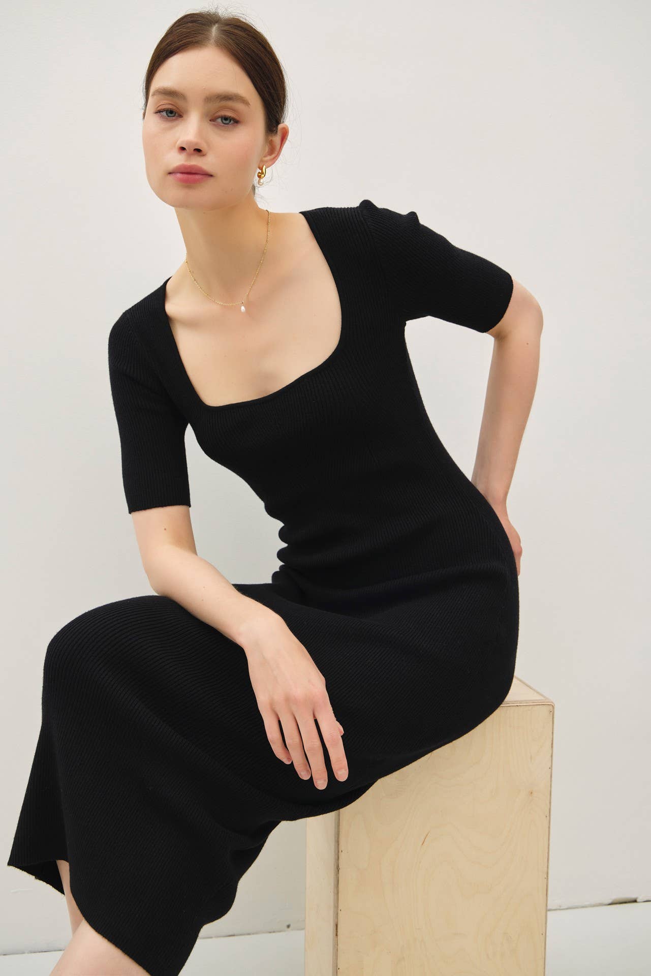 Lana's Black Sweater Dress