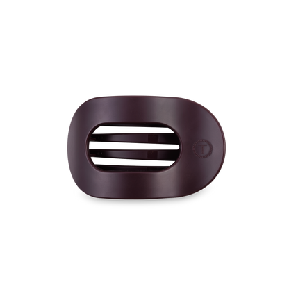 Burgundy Bliss Small Flat Round Hair Clip