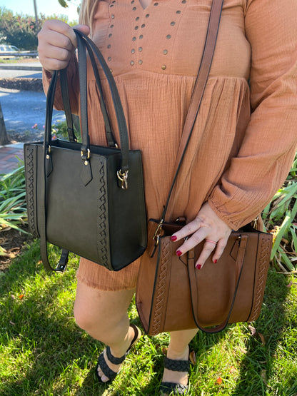 Betsy Structured Braided Crossbody