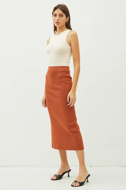 Sienna's Knitted Midi Skirt