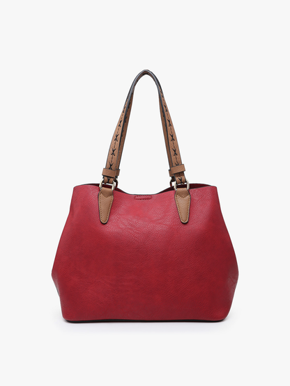 Aliza Large Tassel Monogrammable 2 in 1 Satchel