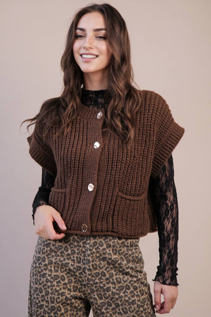 Becky's Chocolate Oversized Knit Sweater