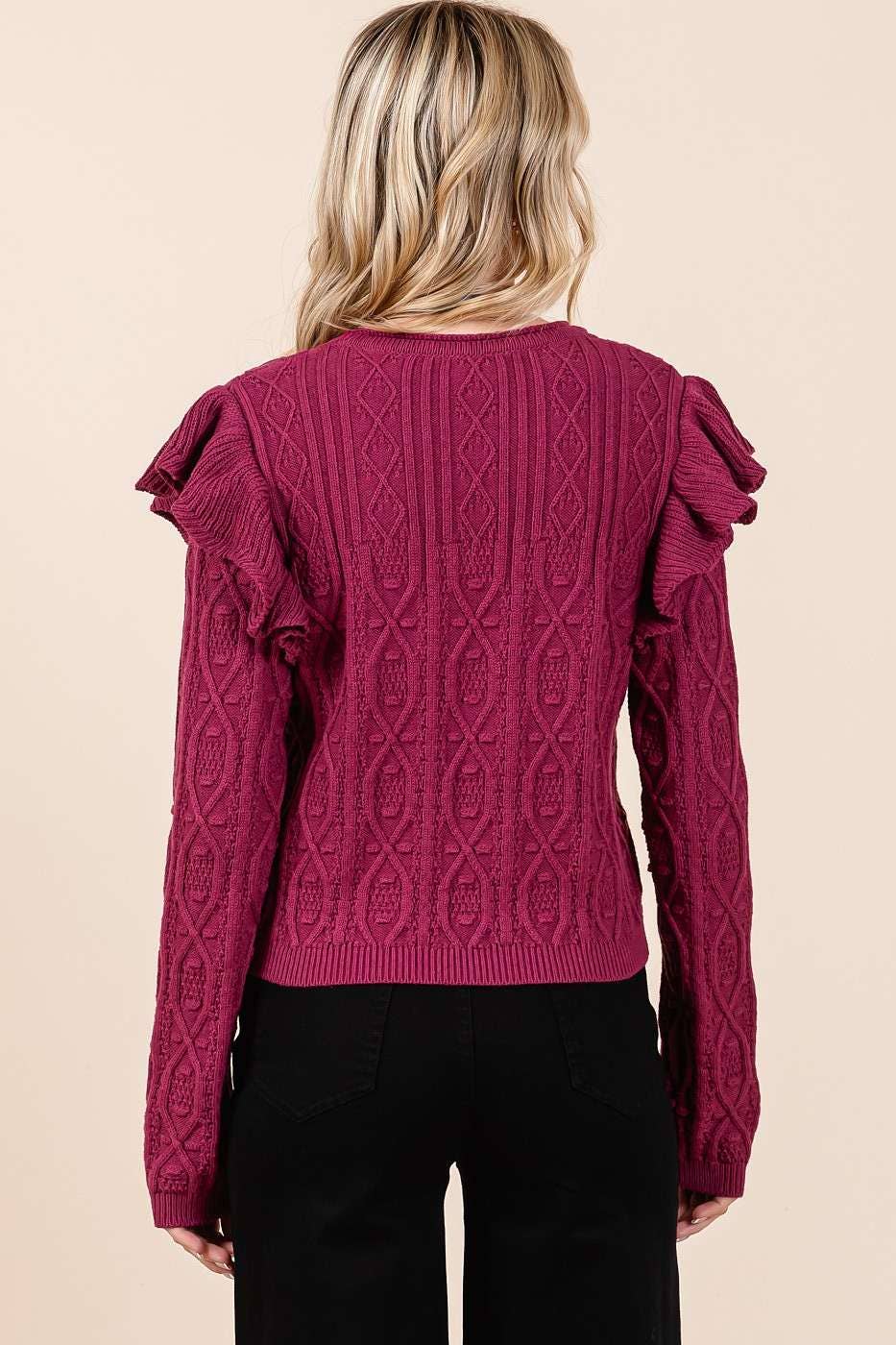 Hollie's Ruffle Knit Sweater