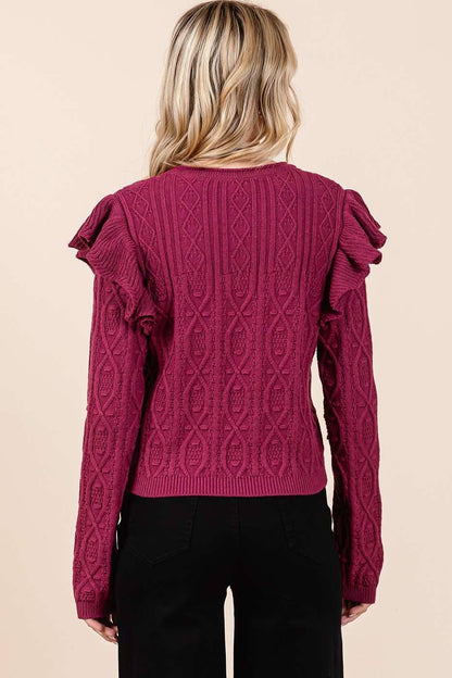 Hollie's Ruffle Knit Sweater