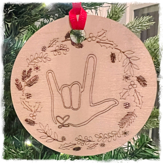 Holly I love You Ornament