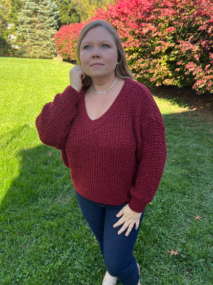 Sage Super Fluffy Waffle Sweater