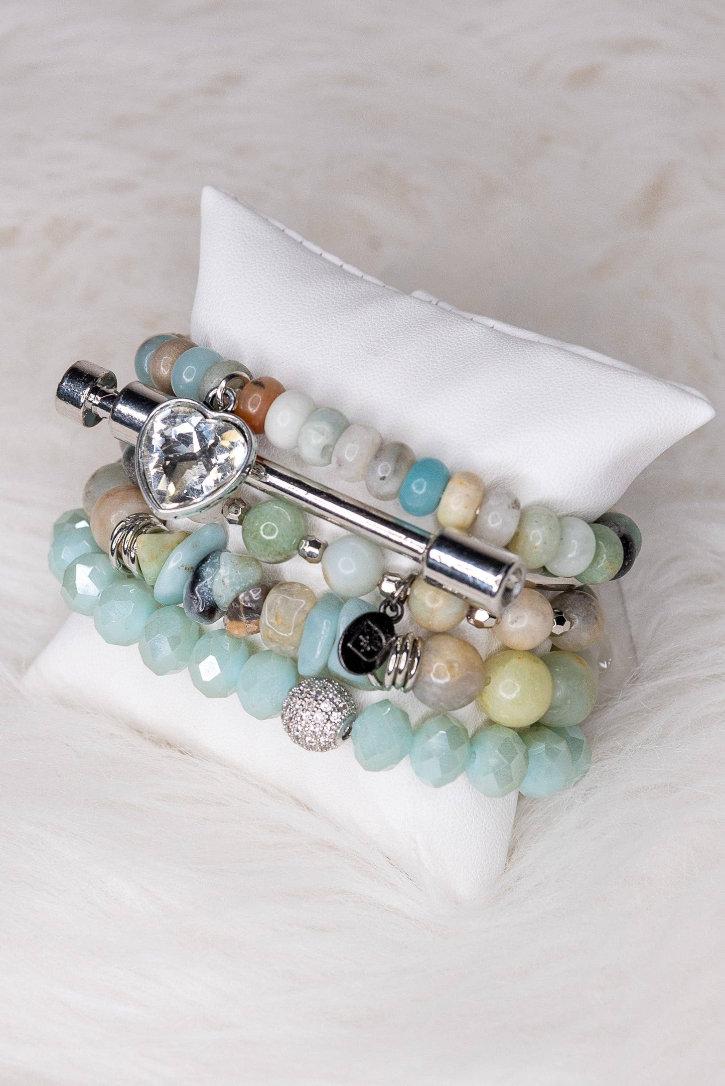 Cora Bracelet Set Amazonite