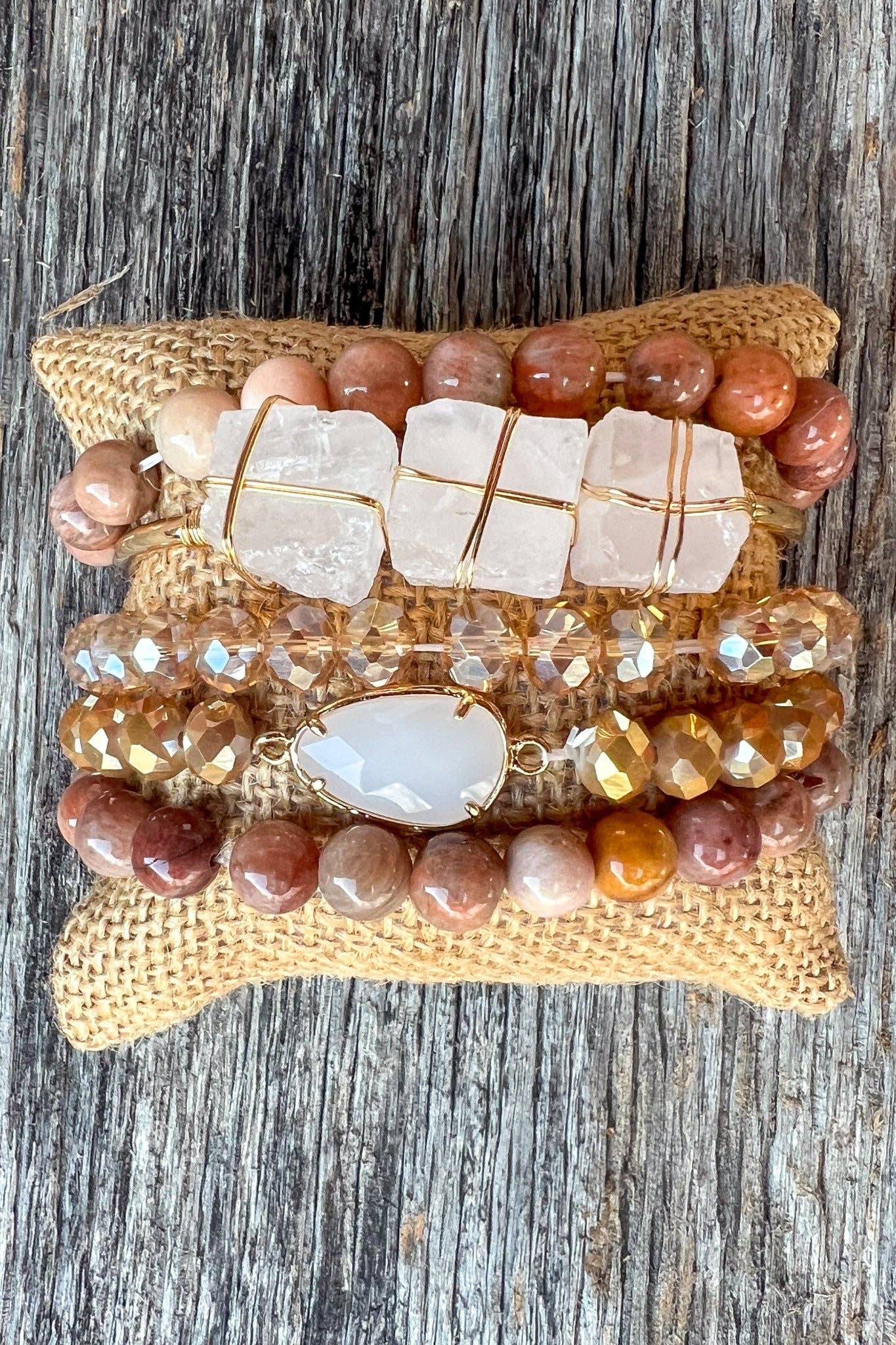 Peaches and Cream Bracelet Set