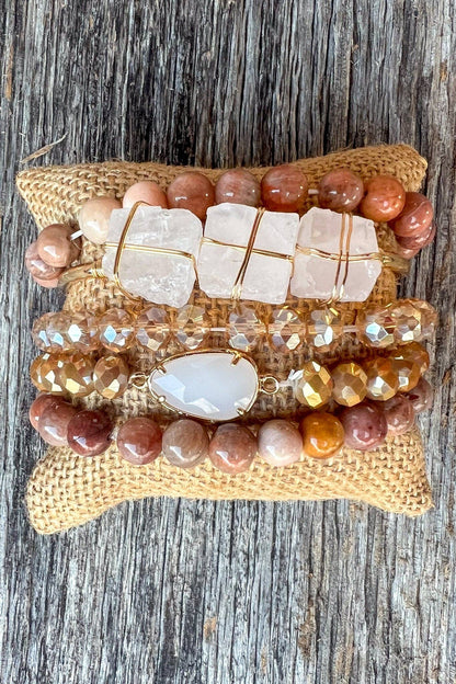 Peaches and Cream Bracelet Set