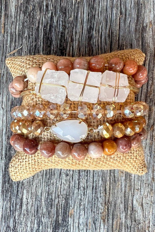 Peaches and Cream Bracelet Set