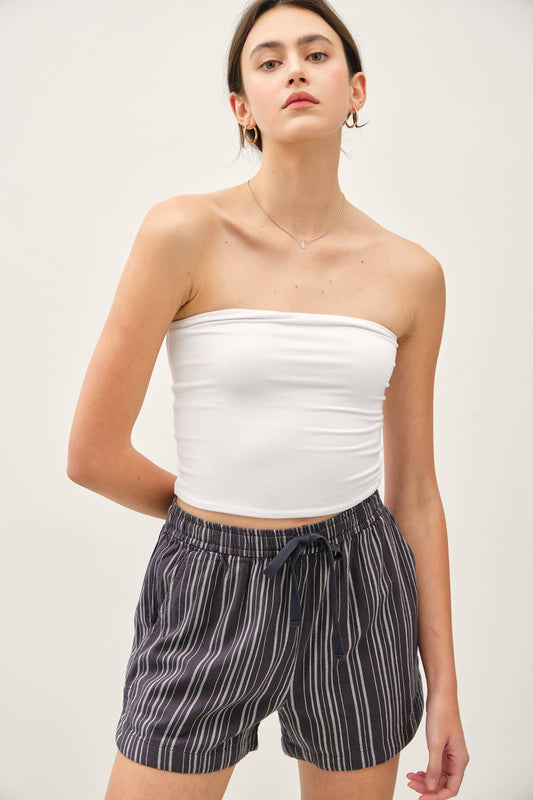 Kalinda's Charcoal Cotton Shorts