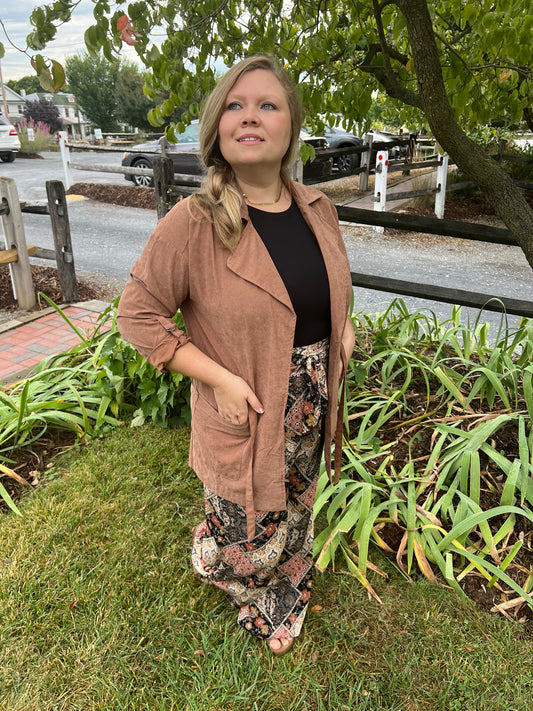 Pecan Carmen Trench Jacket