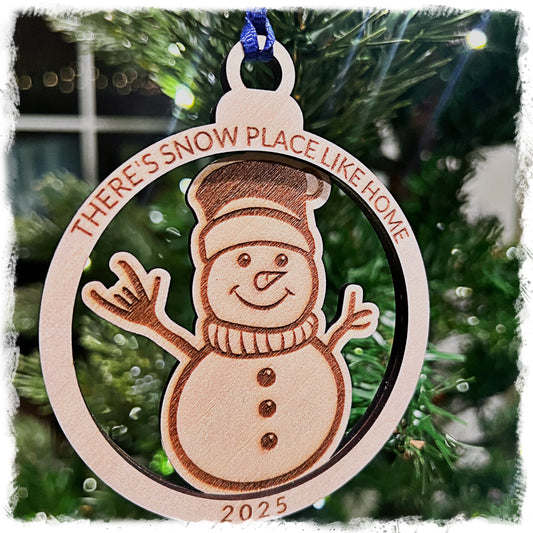 Snowman with _\m/ Ornament