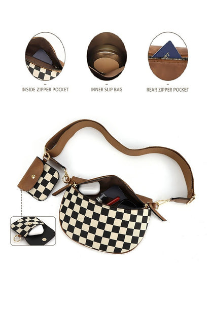 Duo Checkered Crossbody