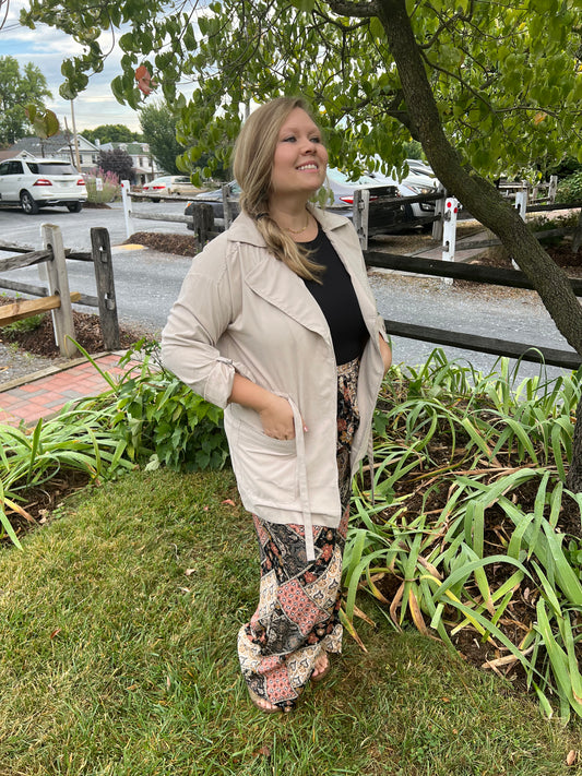 Beige Carmen Trench Jacket