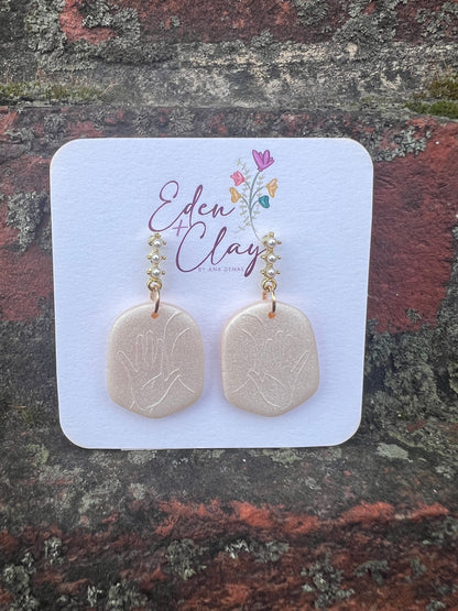 Mama: ASL Clay Earrings