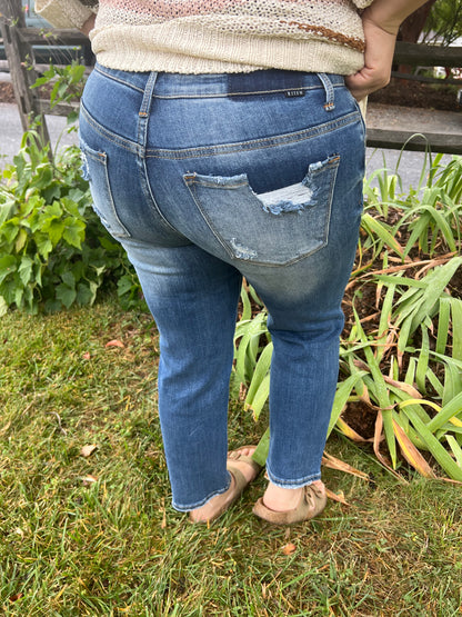 Ivy's Mid-rise Distressed Boyfriend Jeans