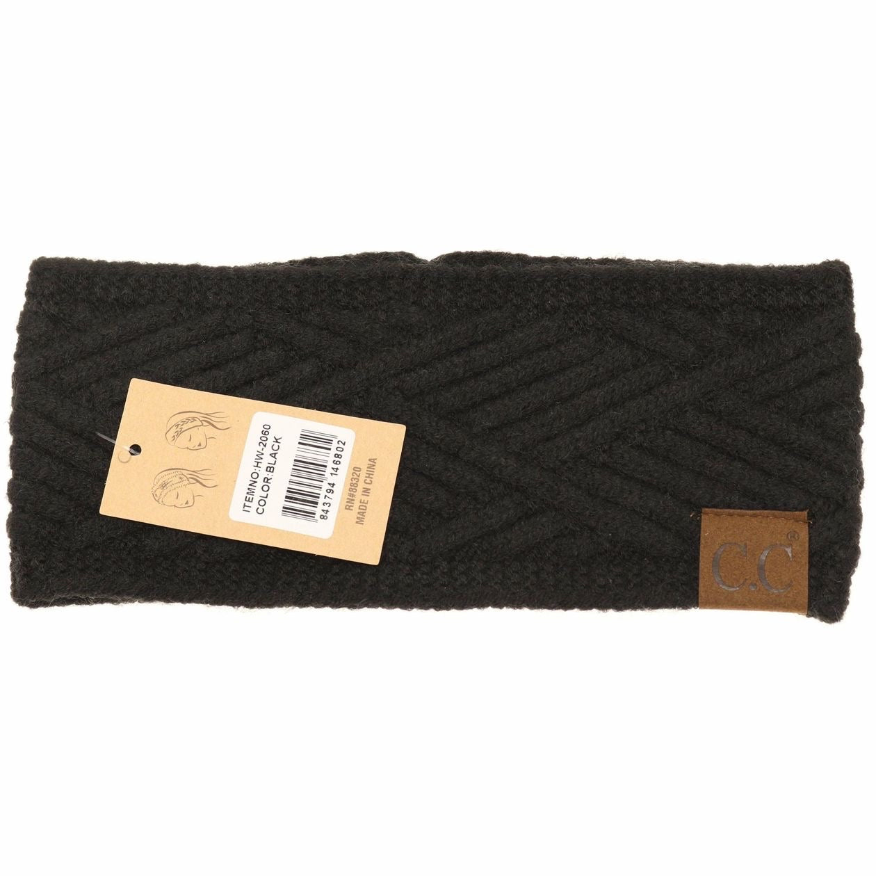 Diagonal Criss-Cross Patterned Head Wrap