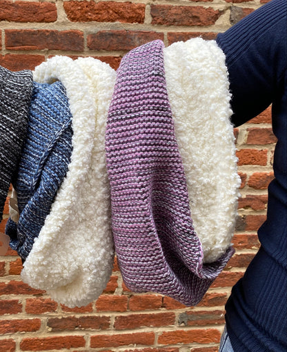 Noella's Heathered Sherpa Lined Knit Scarf