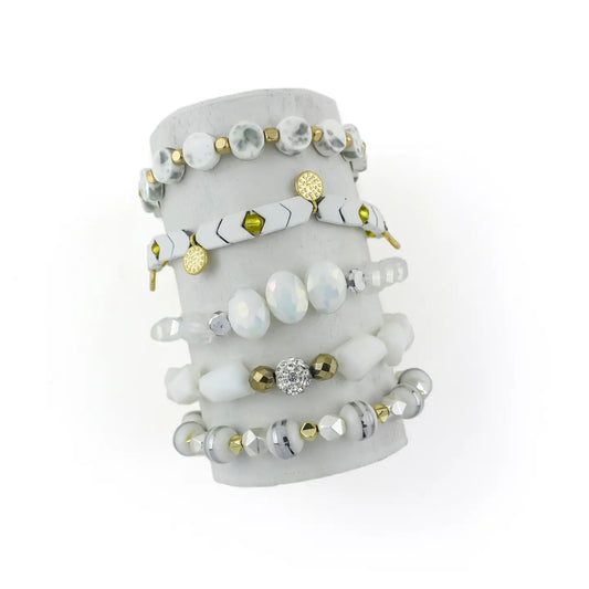 White Marble Bracelets (5)