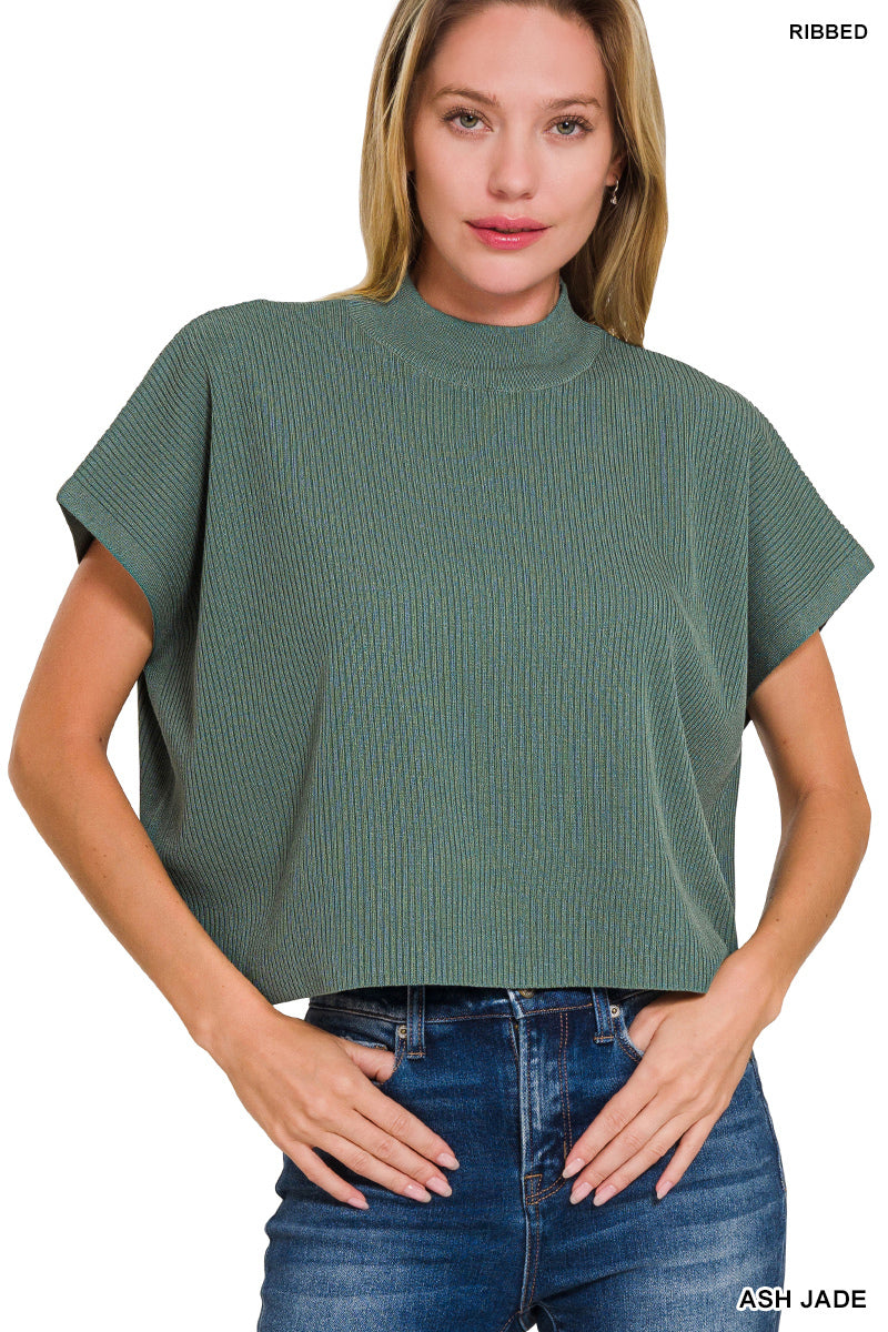 Meadow Viscose Mock Ribbed Top