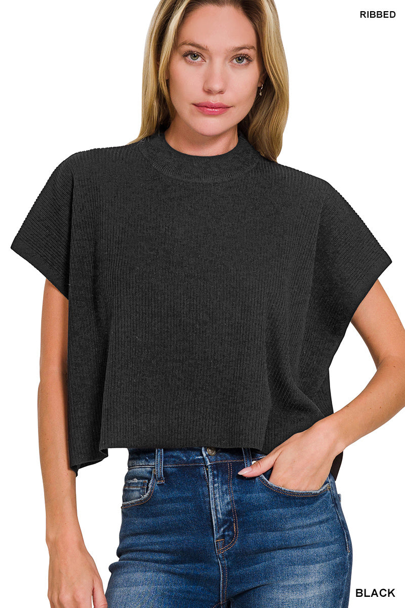 Meadow Viscose Mock Ribbed Top