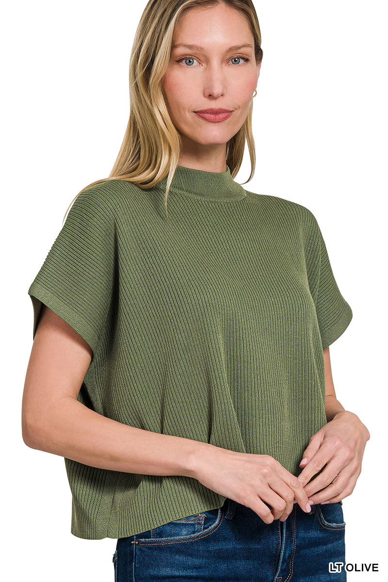 Meadow Viscose Mock Ribbed Top