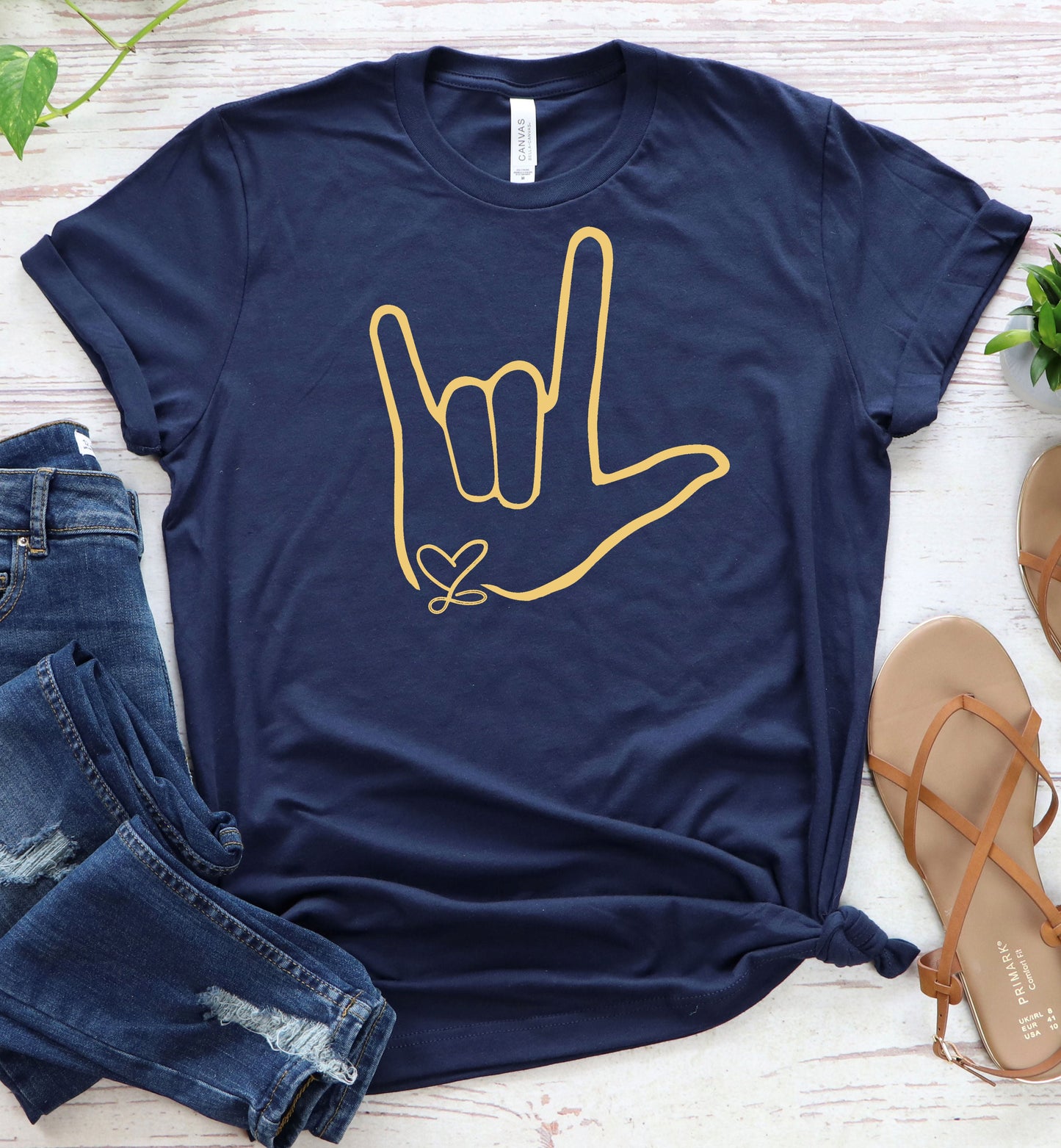 PREORDER - Solid Navy & Buff Ivy's _\m/ Tee
