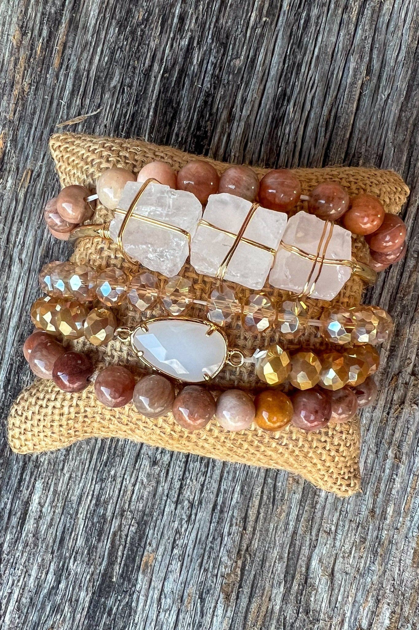 Peaches and Cream Bracelet Set