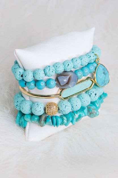 Ghana Bracelet Set in Turquoise